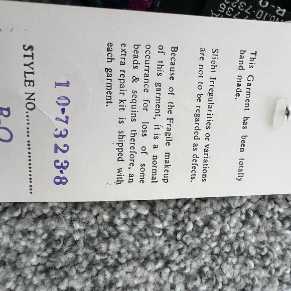 Vintage Double Queen 100% Pure Silk Handmade Sequin Short Sleeve Top In Size XL - Picture 7 of 9